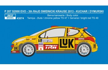 Decal –  Peugeot 207 S2000 EVO - Rajd Swidnicki 2013